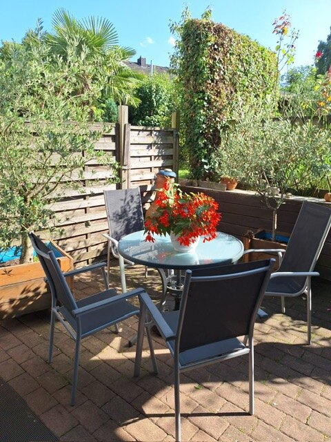 Die Terrasse der Ferienwohnung Senjic